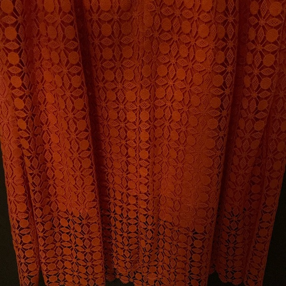 NWT: Talbots Elegant Orange Lace Dress (size 18) - Picture 5 of 6